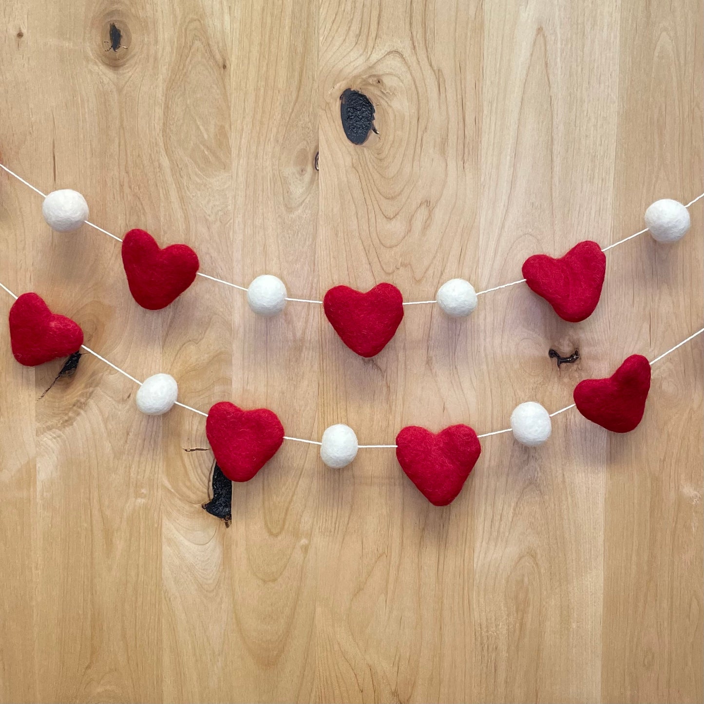 "Heartfelt" Felt Heart Garland